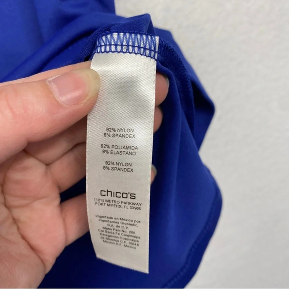 NWT Chico's Microfiber Contemporary Tank Shell Cami Danube Blue 1P /Small Petite - Picture 5 of 6